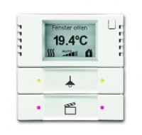 Терморегулятор KNX c дисплеем и сенсором, 2/4-клавишный, белый бархат 6128/28-884-500 - 2CKA006134A0338 ABB