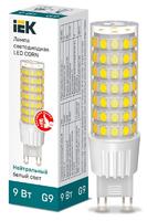 Лампа светодиодная Corn 9Вт капсульная 4000К нейтр. бел. G9 230В керамика IEK LLE-Corn-9-230-40-G9 (ИЭК)
