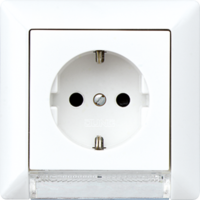 Розетка штепсельная SCHUKO 16A 250V с LED подцветкой белая JUNG AS520-OBFWWLEDW