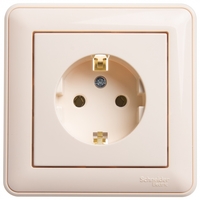 Розетка 1-м СП W59 16А IP20 с заземл. без защ. шторок сл. кость SchE RS16-154-28 Schneider Electric