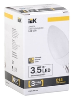 Лампа светодиодная LED 3,5Вт Е14 220В 3000К C35 свеча | LL-C35-4-230-30-E14-FR IEK (ИЭК)