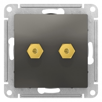 Аудиорозетка ATLASDESIGN двухместная сталь - ATN000987 Schneider Electric