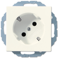 Розетка штепсельная SCHUKO 16A 250V угол наклона 45 гр. слоновая кость JUNG A520-45KI