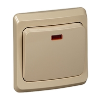 Выключатель 1-кл. СП Этюд 10А IP20 с подсветкой крем. SchE BC10-005K Schneider Electric