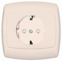 Розетка 1-м СП Рондо с заземл. евро сл. кость SchE RS16-264-SI (РС16-264-си) Schneider Electric