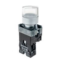 Переключатель с LED подсветкой, 24V AC/DC , прозрачный, 2 полож. 1NO, фикс., мет. MTB2-BK2761 | 58213 ОВЕН