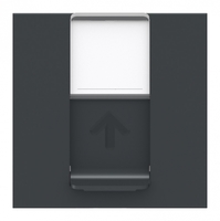 Розетка компьютерная 1-м 2мод. Unica Modular RJ45 кат.5E UTP антрацит SchE NU341154 Schneider Electric