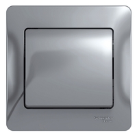 Выключатель 1-кл. СП Glossa 10А IP20 (сх. 1) 10AX в сборе алюм. SchE GSL000312 Schneider Electric
