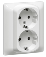 Механизм розетки 2-м СП Galea Life 16А IP20 2х2P+E защ. шторки безвинт. клеммы PRO21 в сборе бел. Leg 771033 Legrand