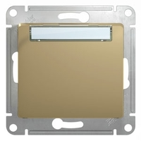 Механизм кнопки нажимного 1-кл. СП Glossa 10А IP20 (сх. 1) с табличкой титан SchE GSL000419 Schneider Electric