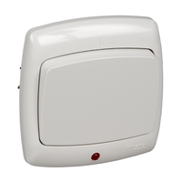 Выключатель 1-кл. СП Рондо 10А IP20 с индикацией сл. кость SchE VS1U-125-SI Schneider Electric