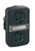 ГОЛОВКА КНОПКИ ДВОЙНАЯ БЕЗ ВСТАВОК + LED ZB5AW7A9 | Schneider Electric