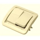 Выключатель 2-кл. СП Mimoza 10А IP20 без вставки крем. Makel 32003