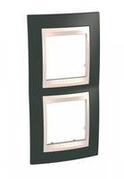 Рамка 2-м Unica Хамелеон верт. какао/беж. SchE MGU6.004V.571 Schneider Electric