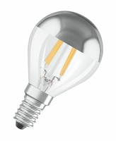 Лампа светодиодная филаментная Retrofit P 4Вт (замена 31Вт) прозр. 2700К тепл. бел. E14 350лм угол пучка 300град. 220-240В OSRAM 4058075447134