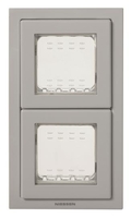 Рамка монтажная 2-постовая, 2-модульная, рамка+набор монтажный IP55, FM, серия Zenit, цвет серый | 2CLA327200N1701 ABB