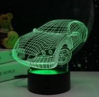 Светильник светодиодный NL-403 "Машинка" 3Вт RGB USB настольный ночник фиолет. Camelion 14561