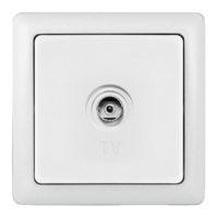 Розетка телевизионная оконечная TV СП Хит бел. SchE RAT-1S3-B Schneider Electric