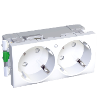Розетка двойная 45 2P+E со шторками с индикацией Schneider Electric ALB44253