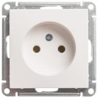 Розетка 1-м СП W59 16А IP20 без заземл. защ. шторок механизм бел. SchE RS16-153-1-86 Schneider Electric