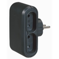Розетка 4X2K 6А черный Элиум Legrand 050651