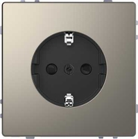 Розетка 1-м СП Merten D-Life 16А IP44 с заземл. защ. шторки SD никель SchE MTN2300-6050 Schneider Electric