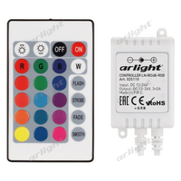 Контроллер LN-IR24B-RGB (12-24V, 3x2A, ПДУ Карта 24 кн) | 025110 Arlight