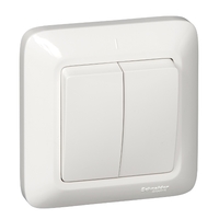 Выключатель 2-кл. СП Прима 6А IP20 250В сл. кость SchE S56-043-SI Schneider Electric