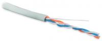 Кабель UUTP2-C5-S24-IN-PVC-GY-500 (UTP2-C5E-SOLID-GY-500) витая пара U/UTP кат.5 2 пары (24 AWG) ож. (solid) (500м) PVC (-20град.C - +75град.C) сер. Hyperline 42053