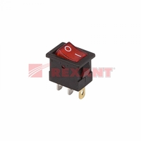 Выключатель клавишный 12В 15А (3с) ON-OFF красн. с подсветкой Mini (RWB-206-1; SC-768) Rexant 36-2170