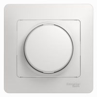 Светорегулятор (диммер) СП Glossa 300Вт поворот. в сборе бел. SchE GSL000134 Schneider Electric