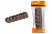 Колодка розеточная 6 гнезд 2П+3 16А 250В "Эко" (бук) | SQ1806-0071 TDM ELECTRIC