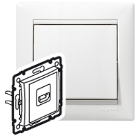 Механизм розетки HDMI 1-м Valena сл. кость Leg 774185 Legrand