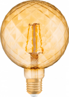 Лампа светодиодная LED, филаментная, золотистая, Vintage 1906 LED CL PINECONE FIL GOLD 40 non-dim 4, 5W/825 E27 | 4058075092037 Osram