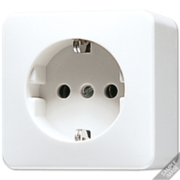 Розетка штепсельная SCHUKO накладная 16A 250V слоновая кость JUNG 620A