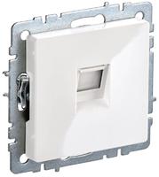 Розетка компьютерная СП RJ45 кат.6 BRITE РК11-БрБ бел. IEK BR-K10-2-K01 (ИЭК)