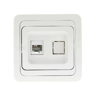 Розетка компьютерная 1-м СП Лондон RJ45 бел. EKF EEK01-035-10