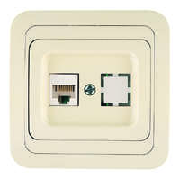 Розетка компьютерная 1-м СП Mimoza 16А IP20 крем. Makel 25035