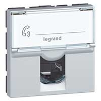 Механизм розетки компьютерной СП 2мод. Mosaic RJ45 кат.6 FTP UTP алюм. Leg 079465 Legrand