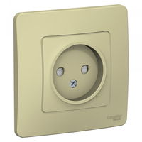 Розетка 1-м СП Blanca 16А IP20 250В без заземл. защ. шторки беж. SchE BLNRS000117 Schneider Electric