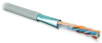 Кабель витая пара FUTP4-C5E-S24-IN-PVC-GY-305 (305м) экран.F/UTP,кат.5e,4п.(24AWG),одн.(solid),экран-фольга,PVC,–20°C–+75°C,сер. | 42052 Hyperline