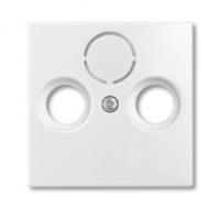 Накладка розетки компьютерной 1-п Basic-55 альп. бел. ABB 2CKA001724A4283