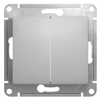 Переключатель проходной 2-кл. СП Glossa 10А IP20 (сх. 6/2) 10AX механизм алюм. SchE GSL000365 Schneider Electric