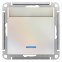 Выключатель карточный 2мод. СП AtlasDesign 10А IP20 без задержки времени механизм жемчуж. SchE ATN000467 Schneider Electric