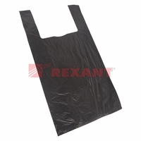 Пакет майка ПНД 42+20*75, 15мкм черная (100шт./уп) | 61-0207 SDS REXANT