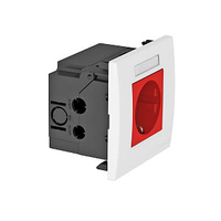 Укомплектованный розеточный блок AR45 (марк.,1xModul45,84x84x59 мм,красный) (SDE-RW D0RT1B) | 6119423 OBO Bettermann