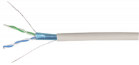 Кабель связи витая пара F/UTP, кат.5E 2х2х24AWG solid, LSZH, 500м, серый | LC1-C5E02-321 ITK IEK (ИЭК)