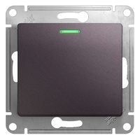 Механизм переключателя проходного 1-кл. СП Glossa 10А IP20 (сх. 6а) 10AX с подсветкой сиренев. туман SchE GSL001463 Schneider Electric