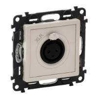 Аудиорозетка Valena Life с 3-контактным гнездом XLR лицевой панелью сл. кость Leg 753273 Legrand