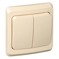 Выключатель 2-кл. СП Этюд 10А IP20 с подсветкой крем. SchE BC10-006K Schneider Electric